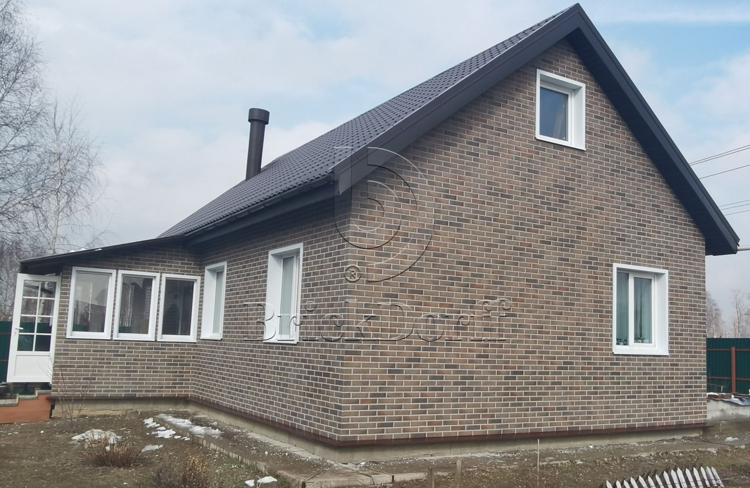 Retro Brick Cardamon фасадная термопанель из пенополистирола ППС 40 мм с клинкерной плиткой