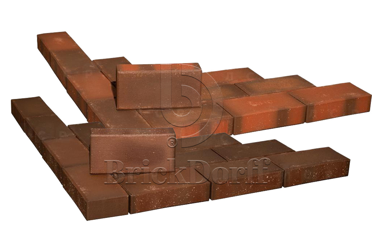 Тротуарная плитка / брусчатка Клинкерная ЛСР MIX-2 200*100*50 мм