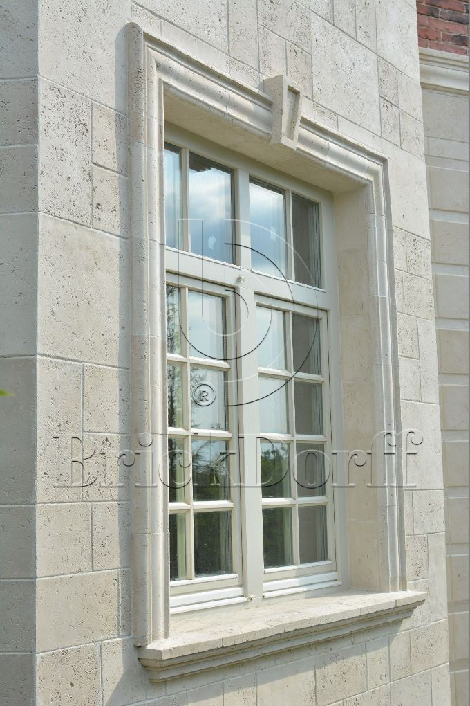 Фасадная облицовочная декоративная плитка травертин-касса 15