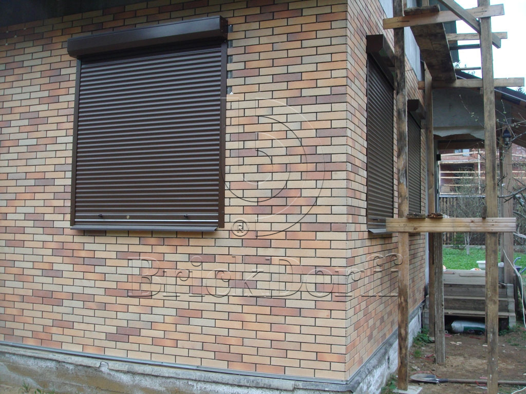 Фасадная Термопанель из пенополистирола ППС 60 мм с клинкерной плиткой Elmshorn-Ockergrau 240*71*10 мм