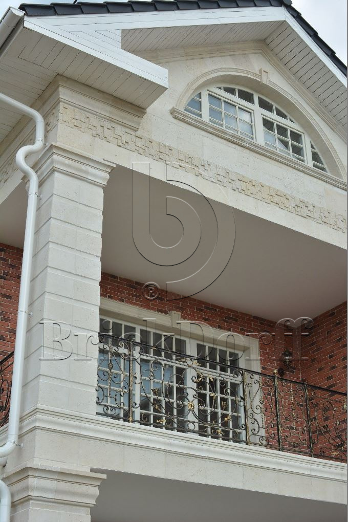 Фасадная облицовочная декоративная плитка травертин-касса 15