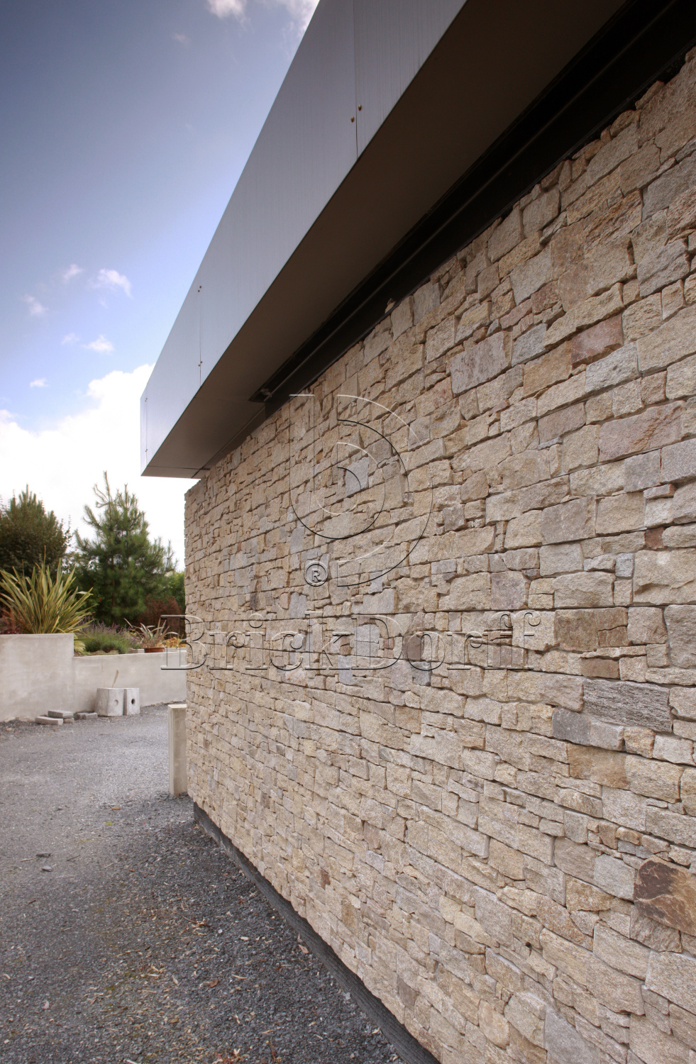 Камень грубый кварцит серо-бежевый 550*200*20\40 мм, натуральный камень для фасада и интерьера BD