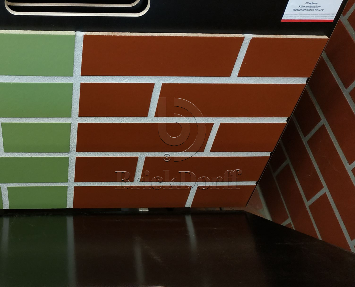 Фасадная Термопанель из пенополистирола ППС 60 мм с Клинкерной Глазурованной плиткой Braun 370, 240*71*10 мм