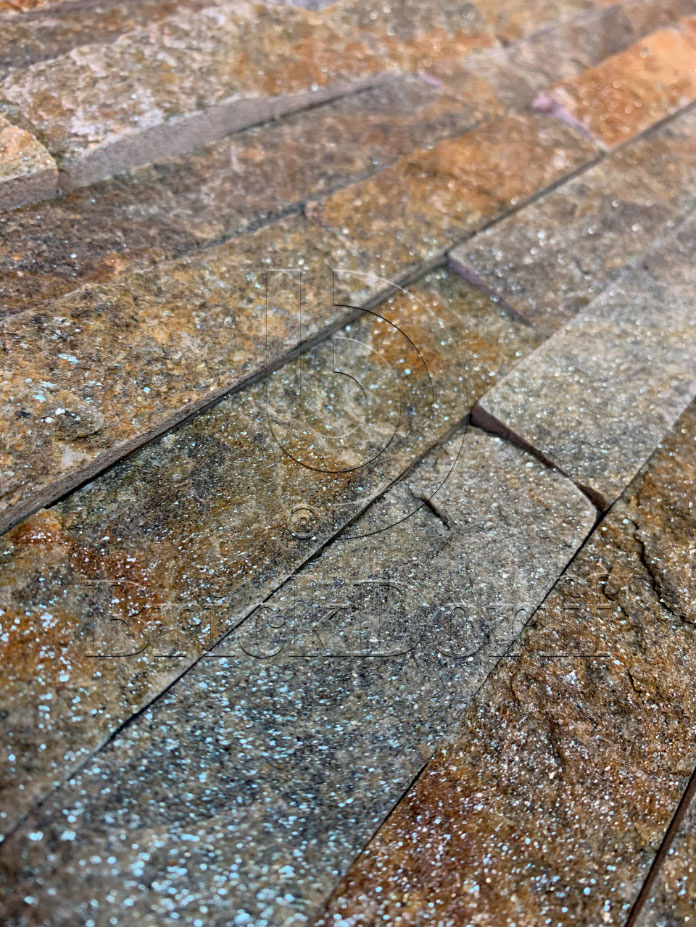 Кварцит Цветной 1308X 600*150*10-20 мм, натуральный камень для интерьера и фасада BD