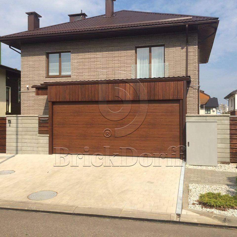 Клинкерная фасадная плитка облицовочная под кирпич Stroeher (Штроер) Zeitlos 237 austerrauch рельефная, 400*35*14 мм