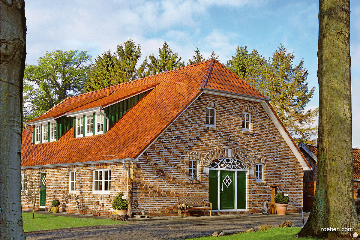 Керамическая черепица рядовая Roben FLANDERNplus красный ангоб