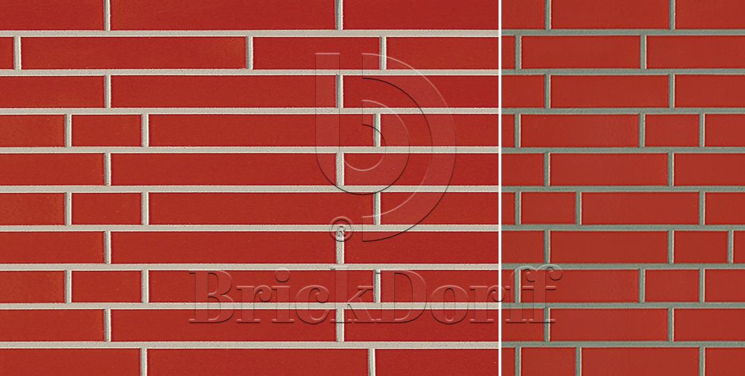 Rot 330 красная, 240*71*10 мм, Глазурованная клинкерная фасадная плитка под кирпич ABC