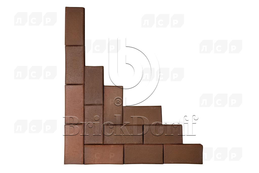 Тротуарная плитка / брусчатка Клинкерная ЛСР Висбаден 200*100*50 мм