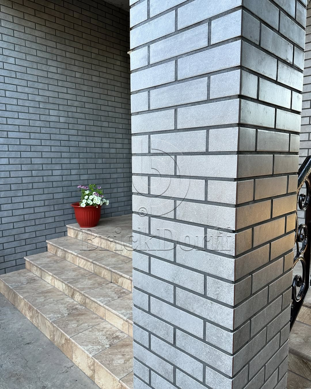 Mattone Sabbia Grafit 245X66х7,4 мм Клинкерная фасадная плитка под кирпич облицовочная, серая