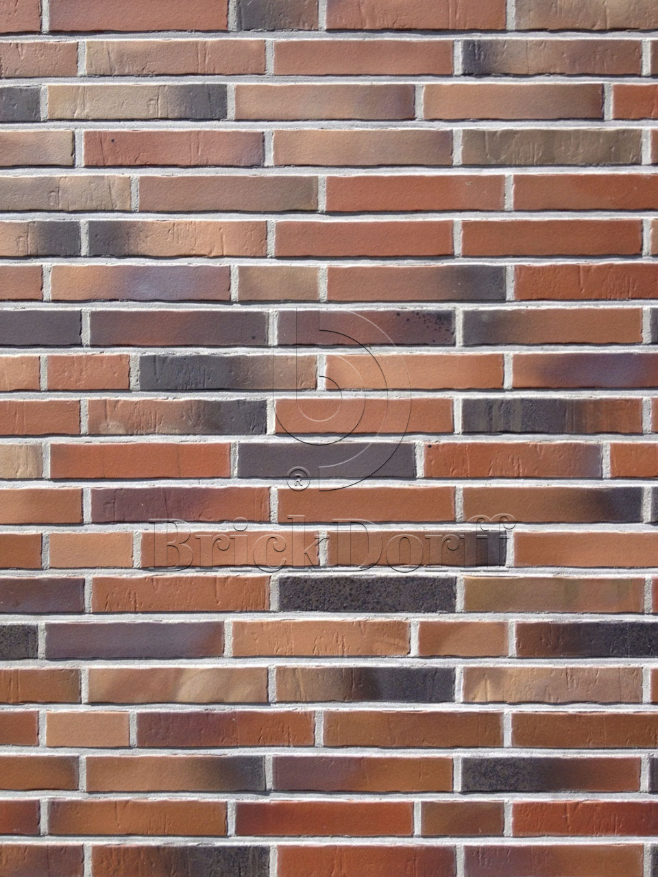 Клинкерная фасадная плитка облицовочная под кирпич Stroeher (Штроер) Glanzstueck Glanzstueck № 2 рельефная, 440*52*14 мм