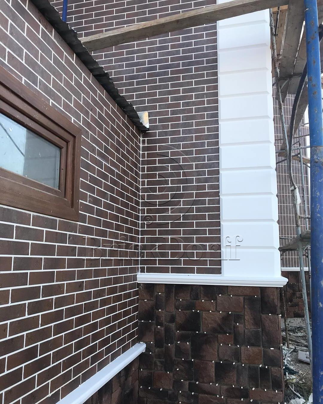 Semir Brown 245X66х7,4 мм Клинкерная фасадная плитка под кирпич облицовочная, коричневая