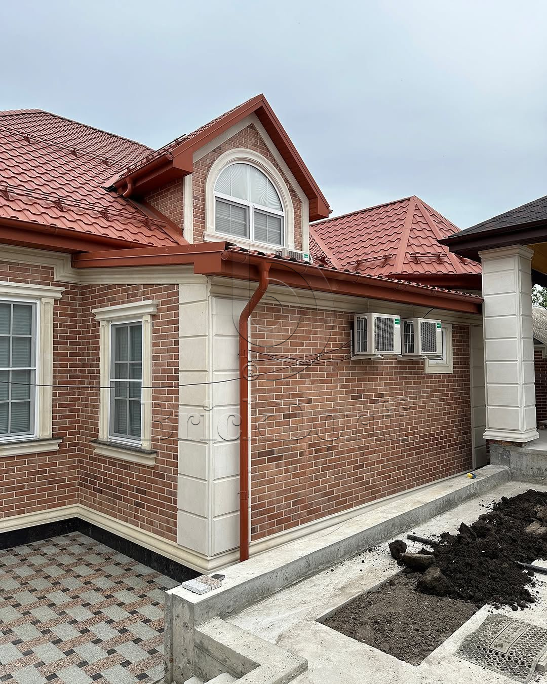 SCANDIANO ROSSO 245X66х7,4 мм Клинкерная фасадная плитка под кирпич облицовочная песочный терракот