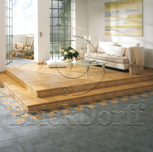 Клинкерная Плитка напольная противоскользящая Stroeher KERAPLATTE ROCCIA 834 giallo 240*115*10 мм