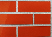 Глазурованная клинкерная фасадная плитка под кирпич ABC Orange 320 оранжевая, 240*52*10 мм