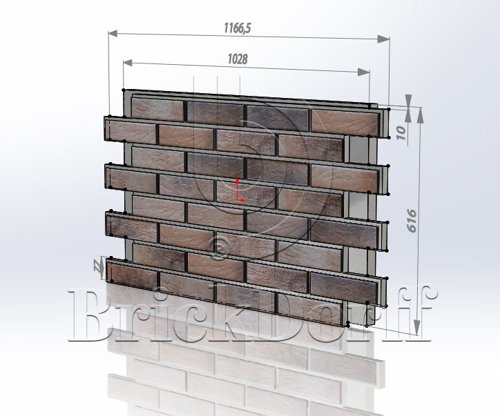 Loft Brick Masala фасадная термопанель из пенополиуретана ППУ 65 мм