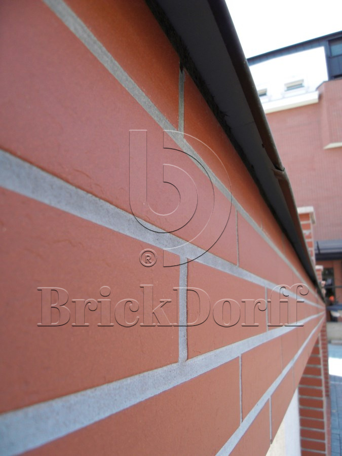 Клинкерная фасадная плитка облицовочная под кирпич Stroeher (Штроер) Keravette Chromatic 215 patrizienrot гладкая NF11, 240*71*11 мм