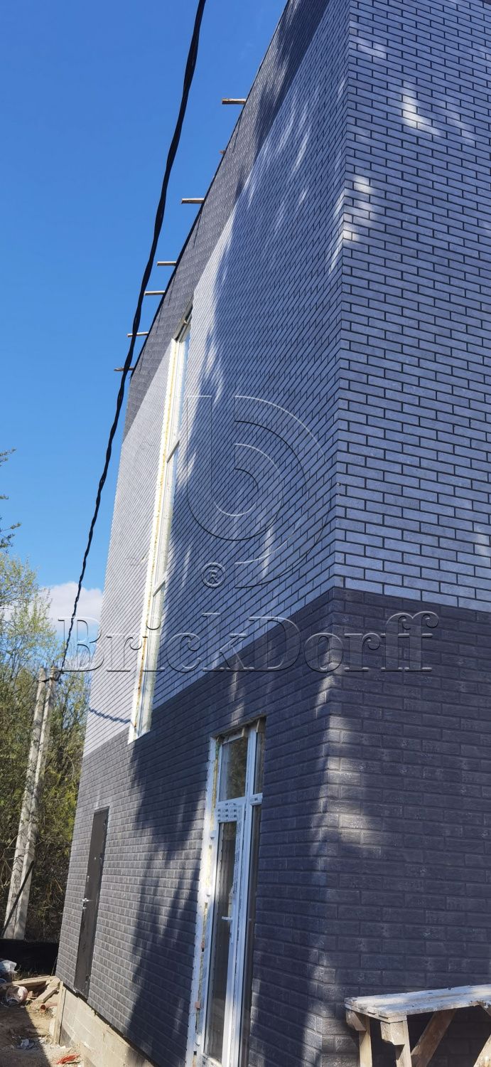 Cemento gray фасадная термопанель из пенополистирола ППС 100 мм с клинкерной плиткой