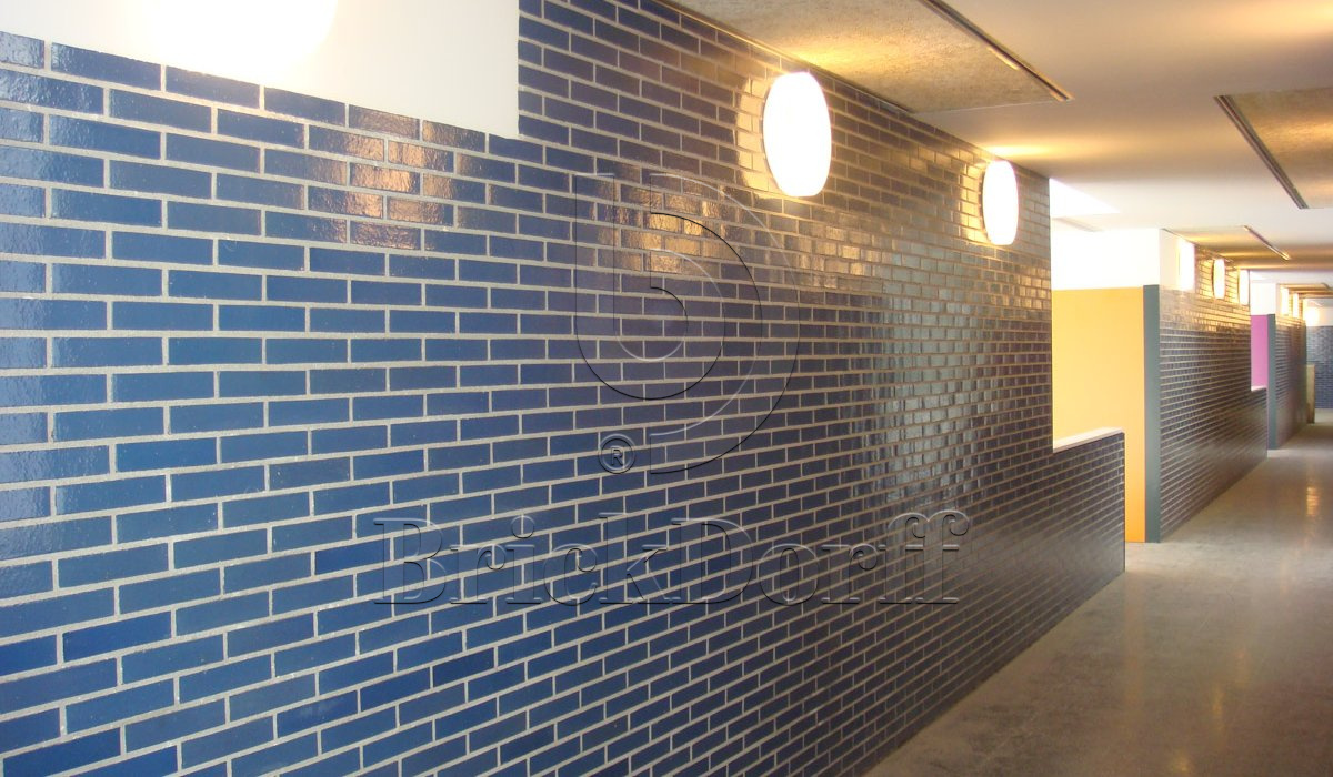 Hellblau 340 голубая, 240*71*10 мм, Глазурованная клинкерная фасадная плитка под кирпич ABC