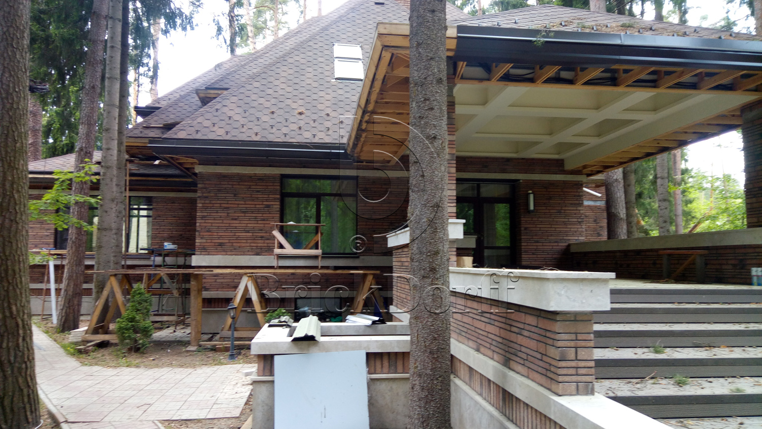 Клинкерная фасадная плитка облицовочная под кирпич Stroeher (Штроер) Zeitlos 357 backstein рельефная NF14, 240*71*14 мм