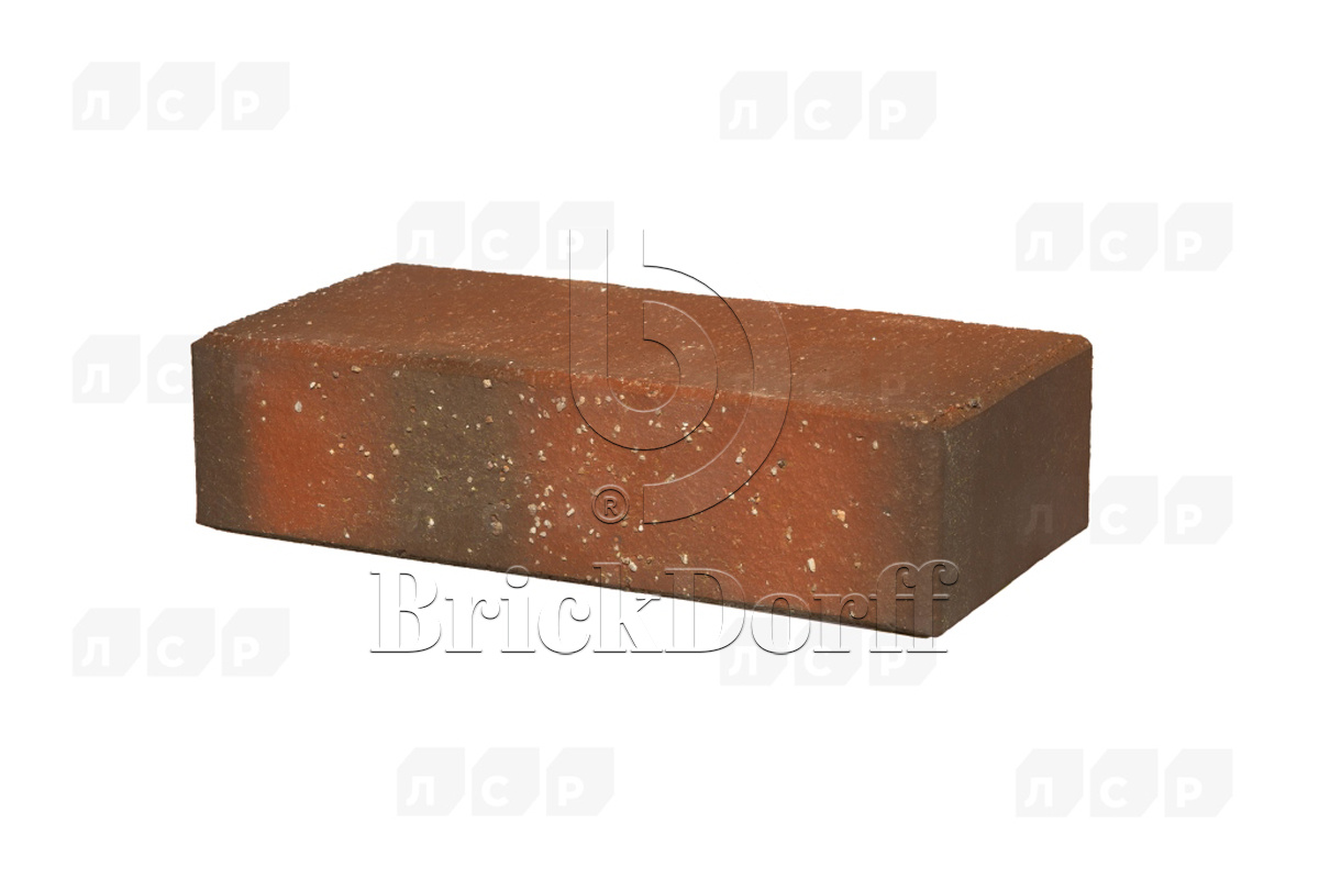 Тротуарная плитка / брусчатка Клинкерная ЛСР красный флэшинг "Ноттингем" 200*100*50 мм