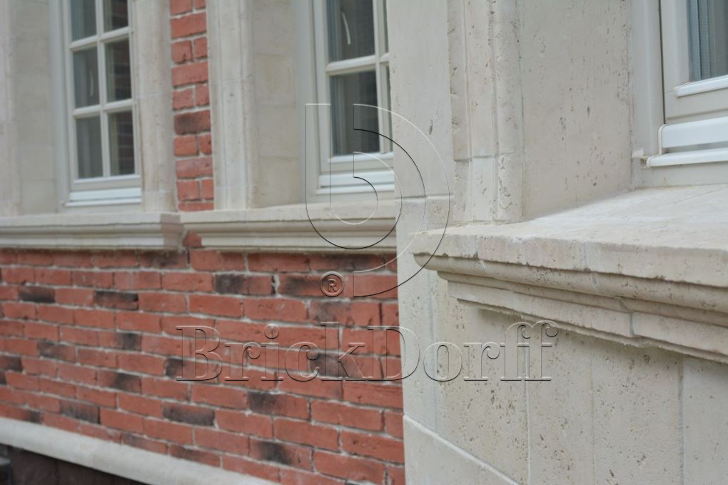 Фасадная облицовочная декоративная плитка травертин-касса 15