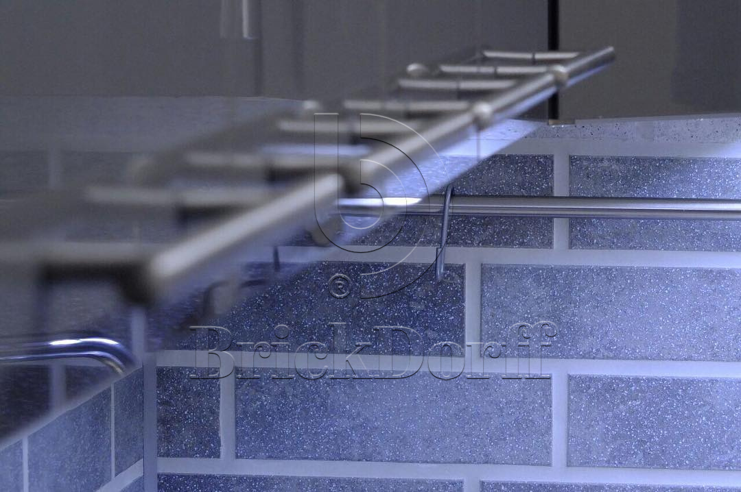 Клинкерная фасадная плитка облицовочная под кирпич Stroeher (Штроер) Keravette Shine 840 grigio рельефная NF8, 240*71*8 мм