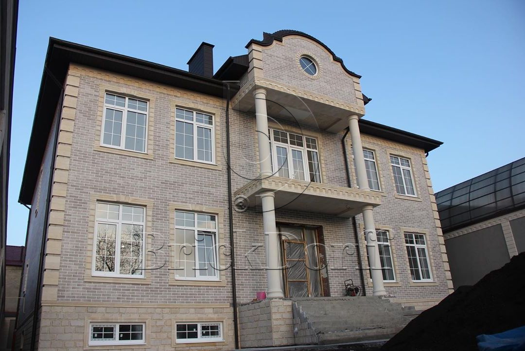 Viano Beige 245X66х7,4 мм Клинкерная фасадная плитка под кирпич облицовочная, серый беж