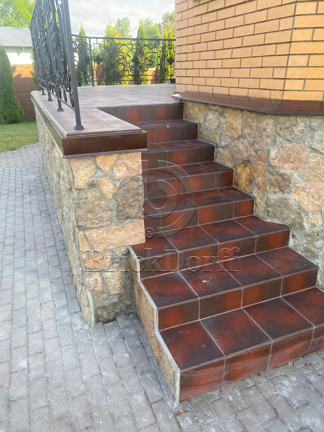 Клинкерная плитка Cloud Brown 300x300x11 – для улицы, террасы, крыльца, лестницы, морозостойкая