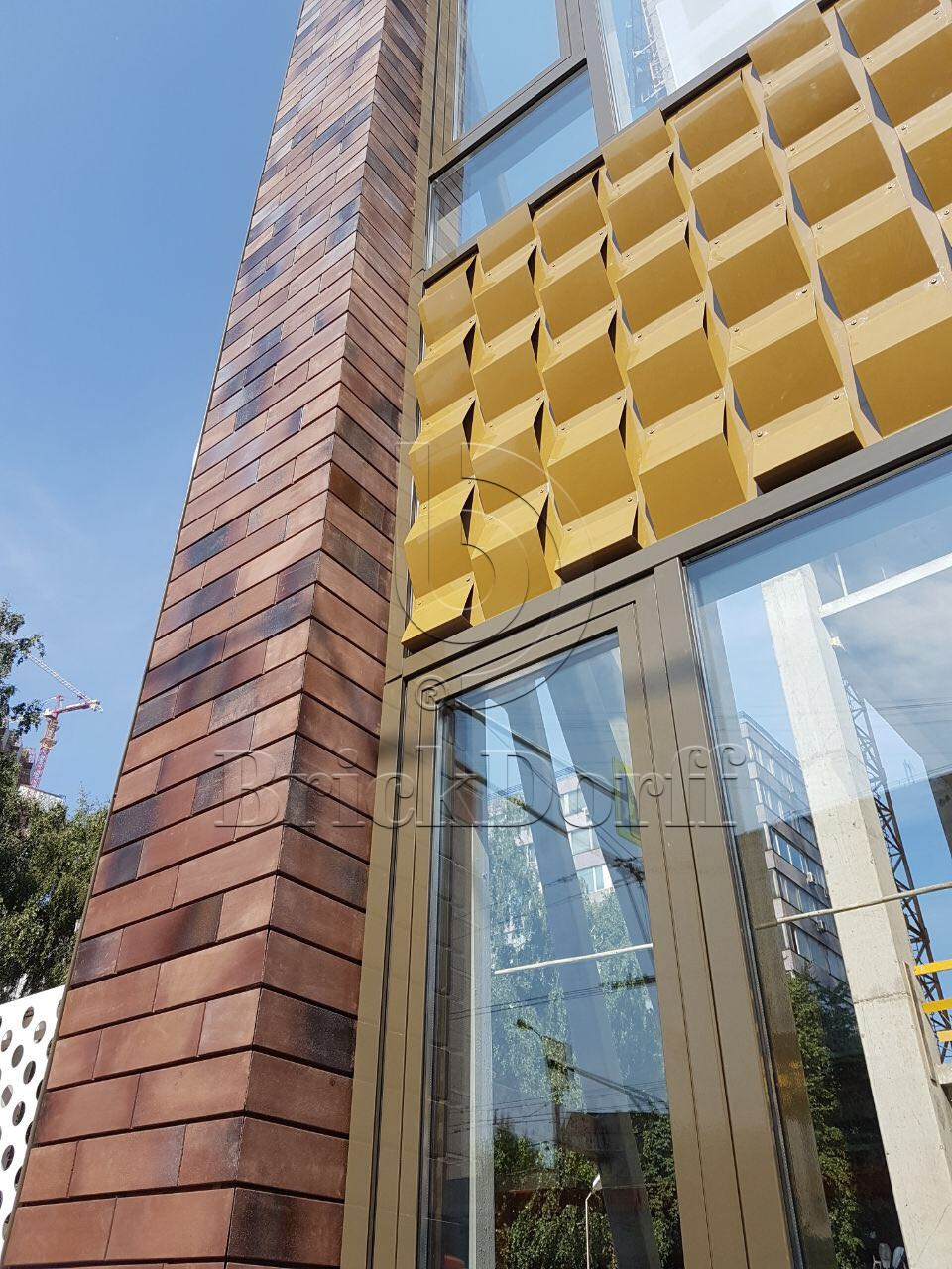 RIEGEL 50 455-braun-blau, 490*40*14мм Stroeher Клинкерная фасадная плитка под кирпич ригельная Langformat