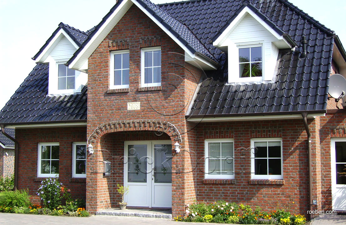 Керамическая черепица рядовая Roben FLANDERNplus черный матовая глазурь