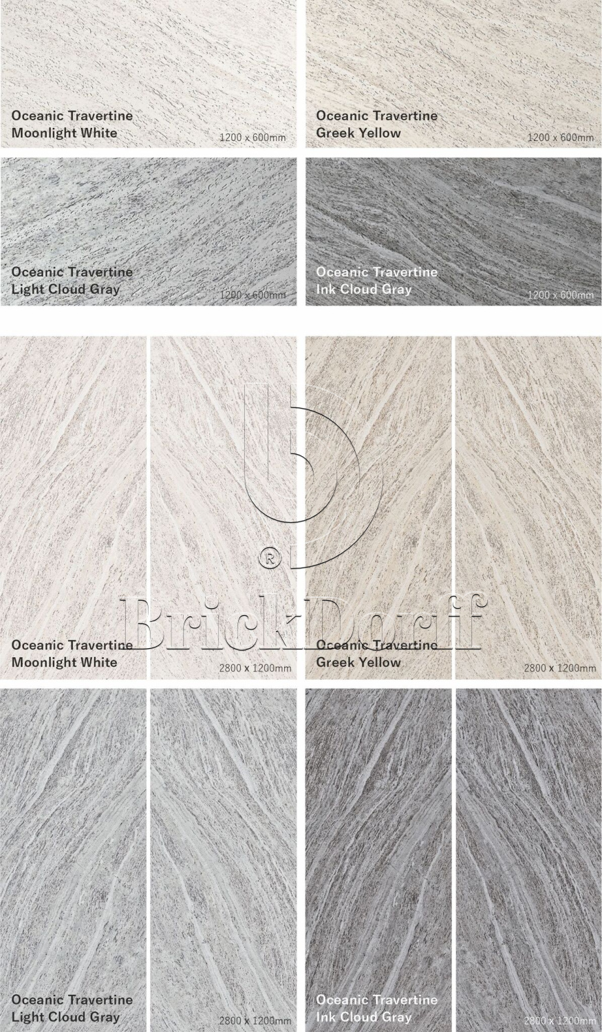 Oceanic Travertine Light Cloud Grey-2 (светло-серый травертин с естественными переходами оттенков) — гибкий камень 2800×1200 мм