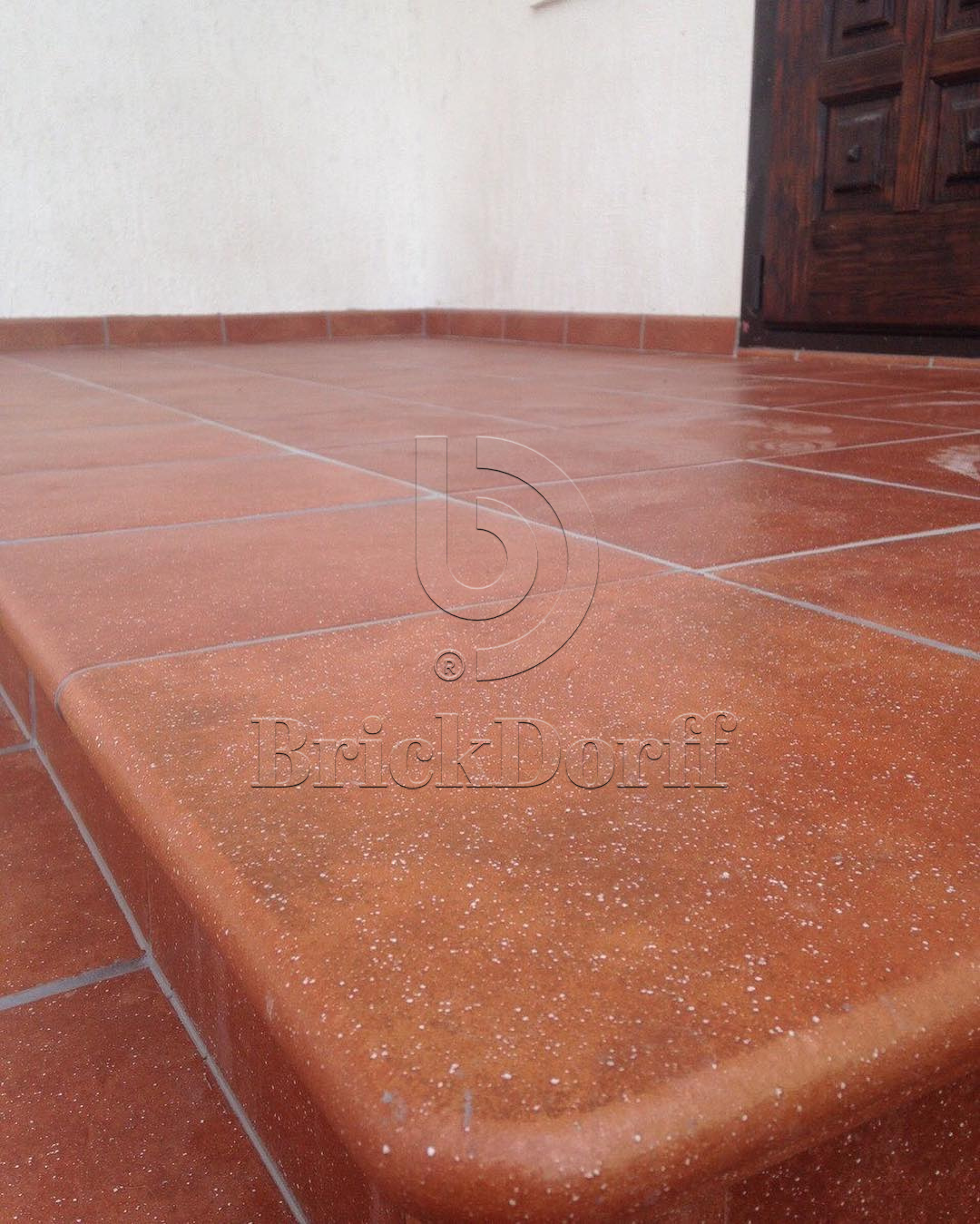 Клинкерная Плитка напольная противоскользящая Stroeher KERAPLATTE ROCCIA 841 rosso 294*294*10 мм