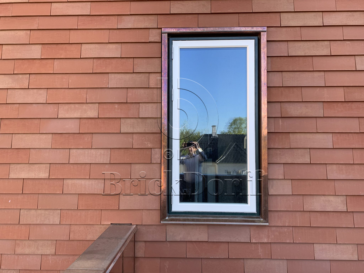 NORDIC Rot schwarz-besandet 365x250x30x14, ABC Клинкерная плитка для навесного вент Фасада и Кровли