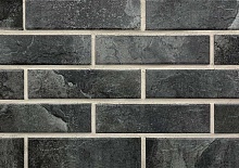 Колорадо-5 черная клинкерная фасадная плитка под кирпич 245*65*7 мм, керамин