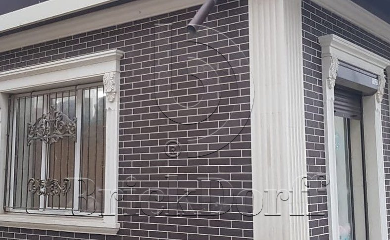 NATURAL BROWN 245X66х7,4 мм Клинкерная фасадная плитка под кирпич облицовочная коричневая