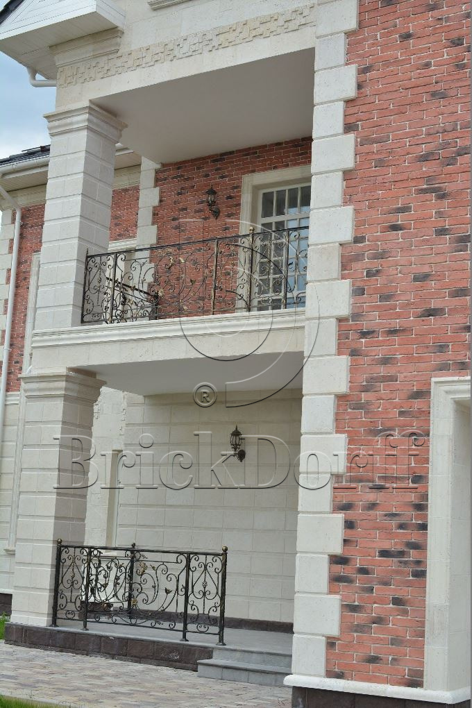 Фасадная облицовочная декоративная плитка травертин-касса 15