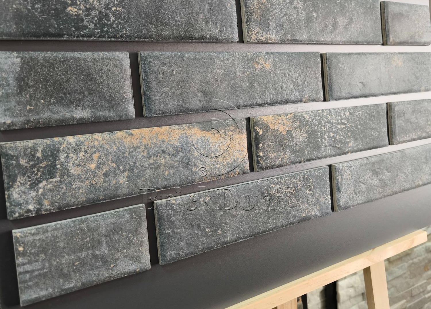 BP-1 Metal Dark Клинкерная фасадная плитка для НВФ навесного вент фасада 245*65*10 мм