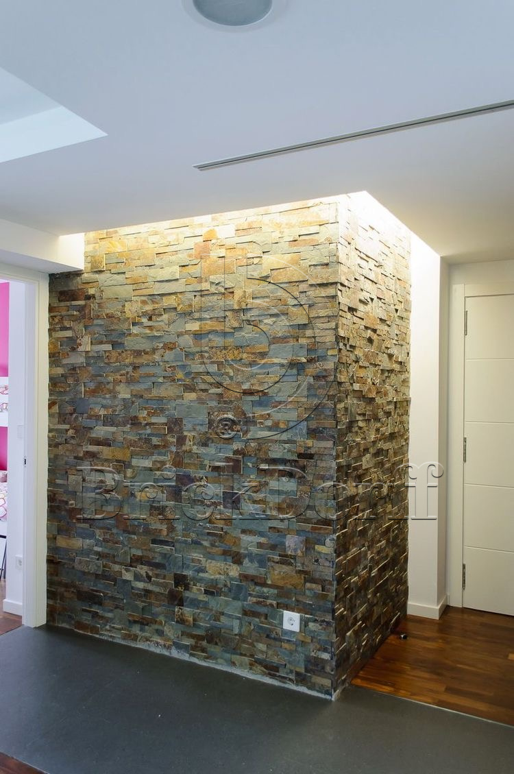 Сланец Цветной 350*180*10\12 мм, натуральный камень для фасада и интерьера BD