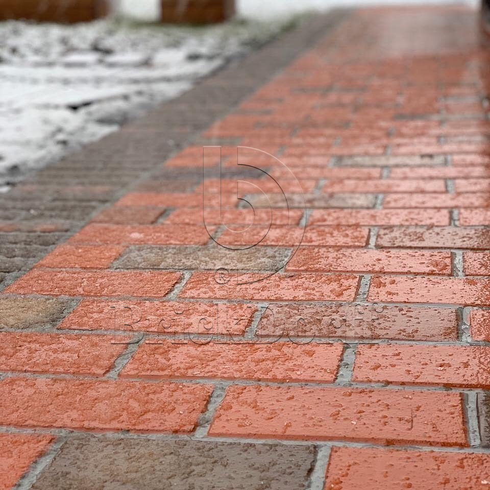 Тротуарная плитка / брусчатка Клинкерная ЛСР (RAUF Design) красный "Лондон" 200*100*50 мм