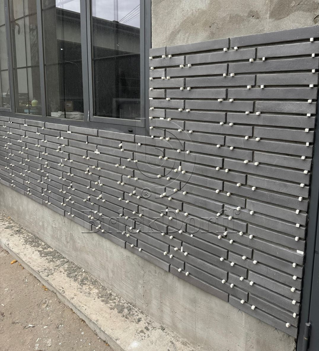 Фасадная ригельная плитка под клинкер Life Brick Лонг 203, 430*52*15 мм