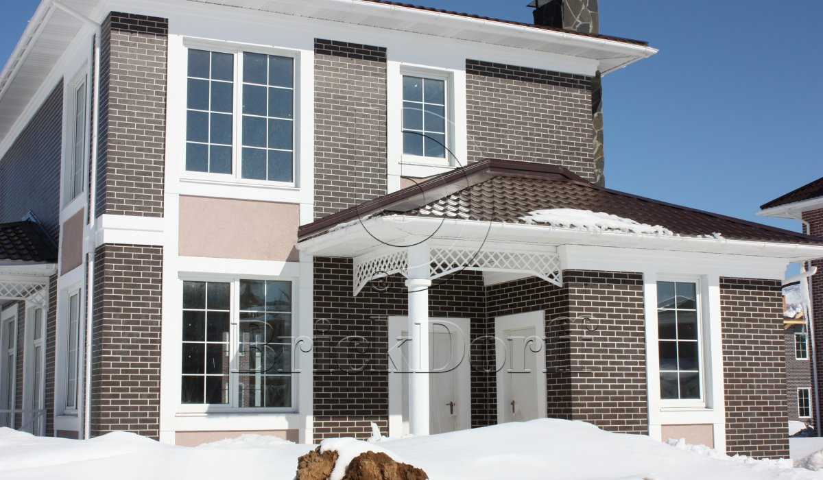 Фасадная Термопанель из Пенополиуретана ППУ 40 мм с Клинкерной плиткой Antik Mangan 240*71*10 мм