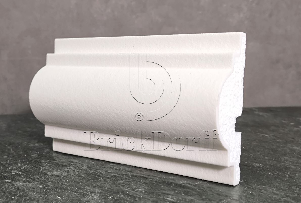 Молдинг для фасада - лепнина, декор из пенополистирола МВ-110/3 (МС-113) 110*40*2000 мм