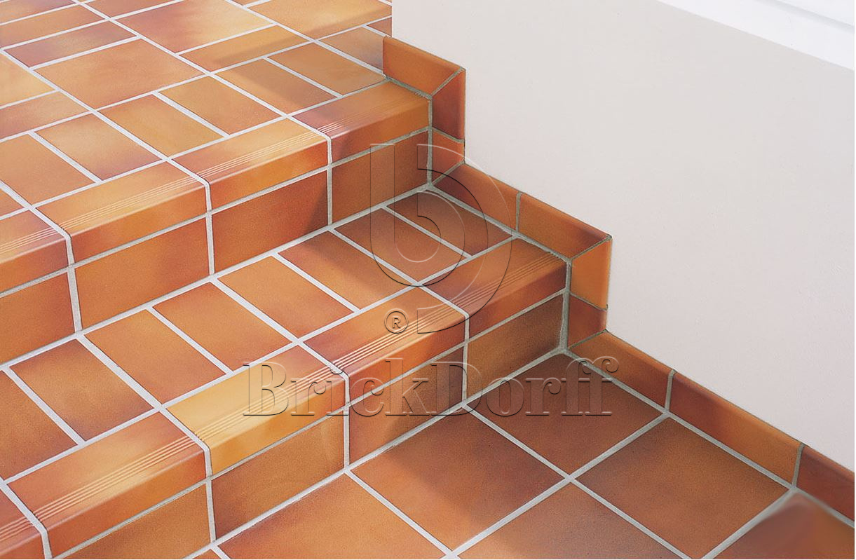 Клинкерная ступень флорентинер противоскользящая плитка EURAMIC CLASSIC 305 puma 340*240*12 мм