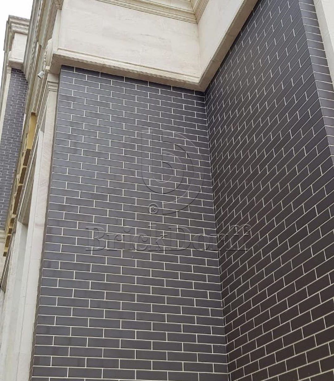 NATURAL BROWN 245X66х7,4 мм Клинкерная фасадная плитка под кирпич облицовочная коричневая