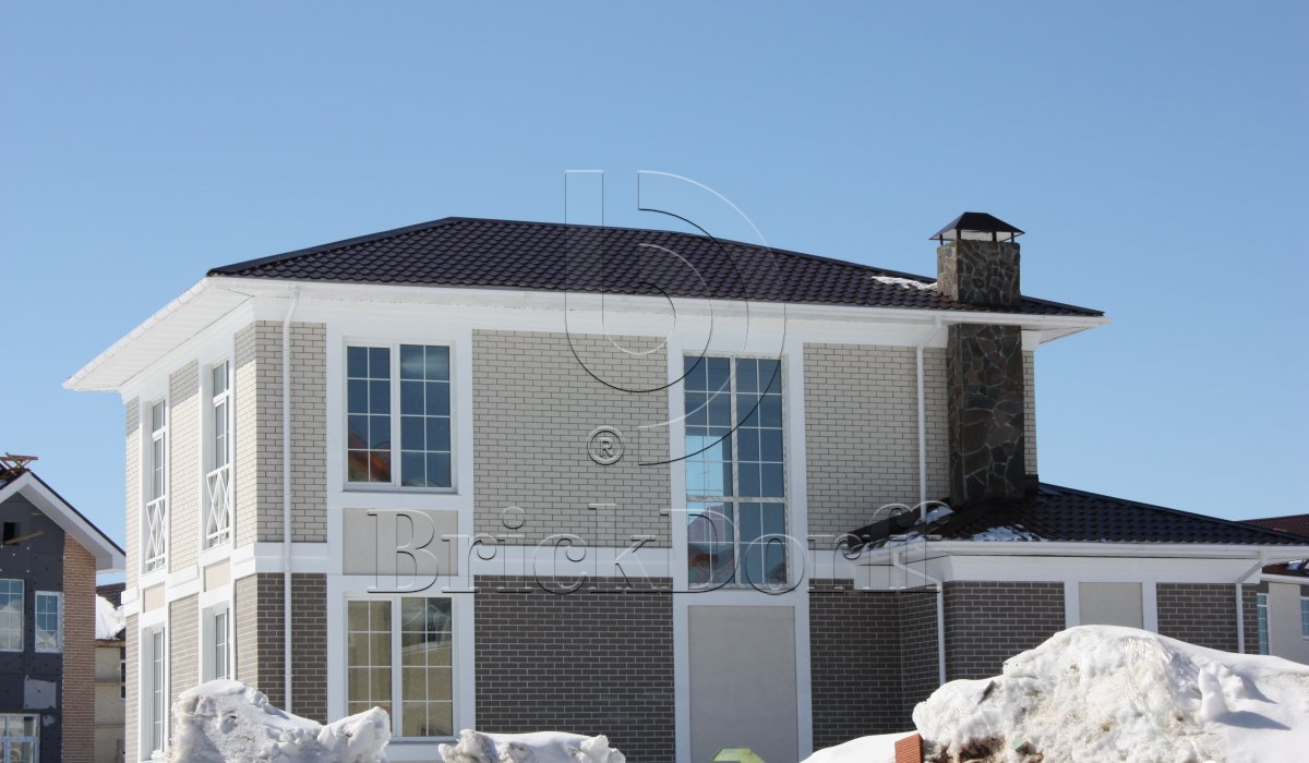 Фасадная Термопанель из пенополистирола ППС 60 мм с клинкерной плиткой ALASKA Braun genarbt 240*71*7 мм