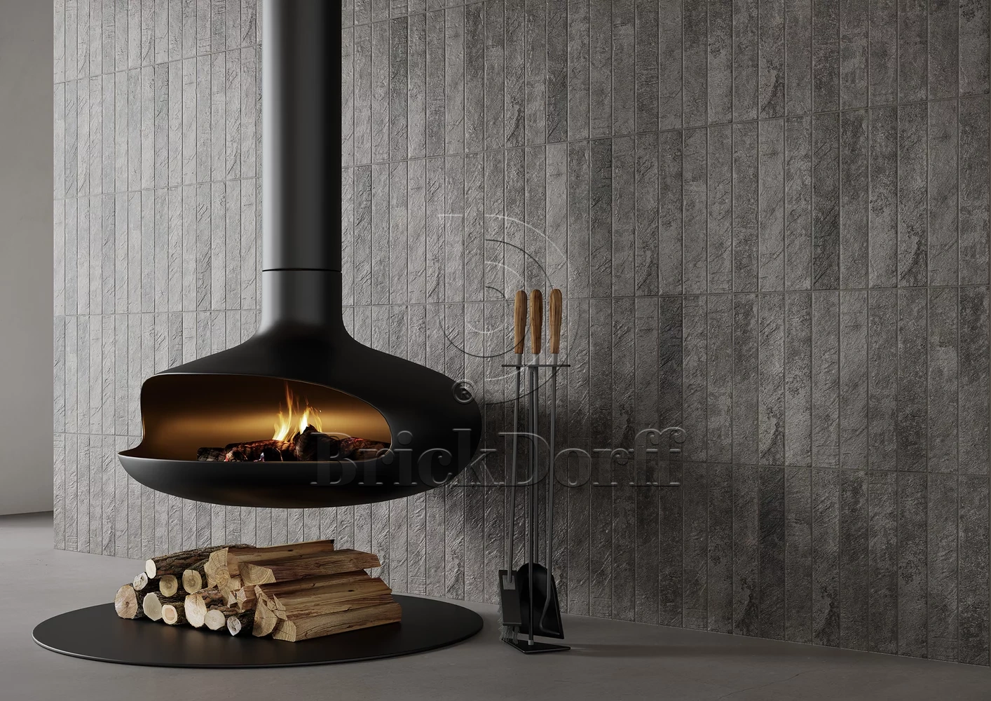 Carrizo Basalt 400*66*11 мм клинкерная плитка ригельная - длинный формат