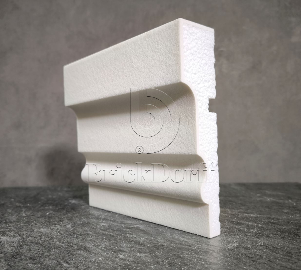 Молдинг для фасада - лепнина, декор из пенополистирола МВ-180/1 (МС-135) 180*45*2000 мм