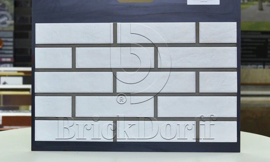 SCANDIANO BIANCO 245X66х7,4 мм Клинкерная фасадная плитка под кирпич облицовочная белая