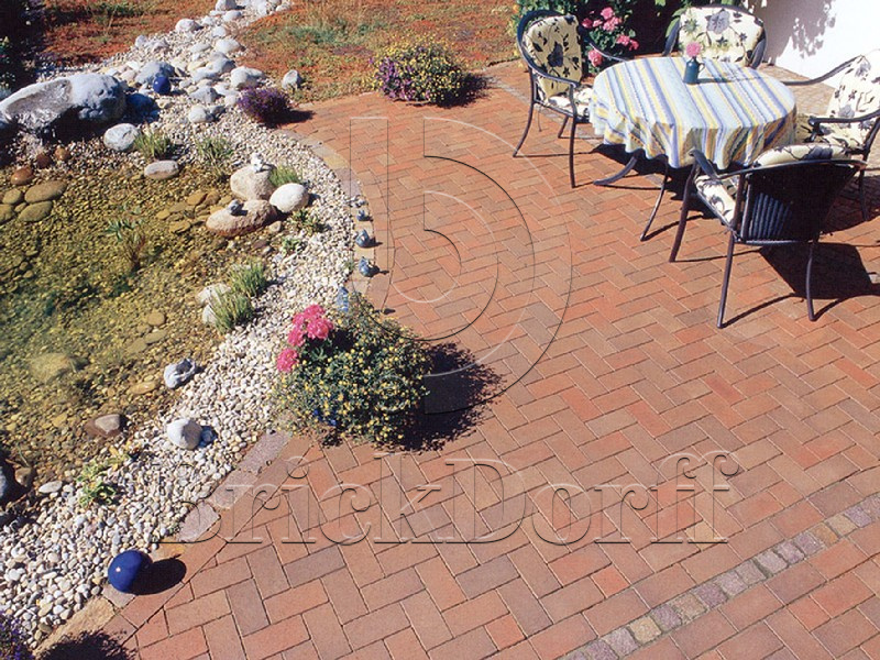 Тротуарная плитка / брусчатка Клинкерная ABC Altfarben-bunt-geflammt (Алтфарбен-бунт-гефламмт), 200*100*52 мм