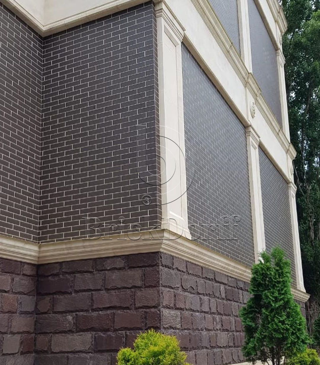 NATURAL BROWN 245X66х7,4 мм Клинкерная фасадная плитка под кирпич облицовочная коричневая